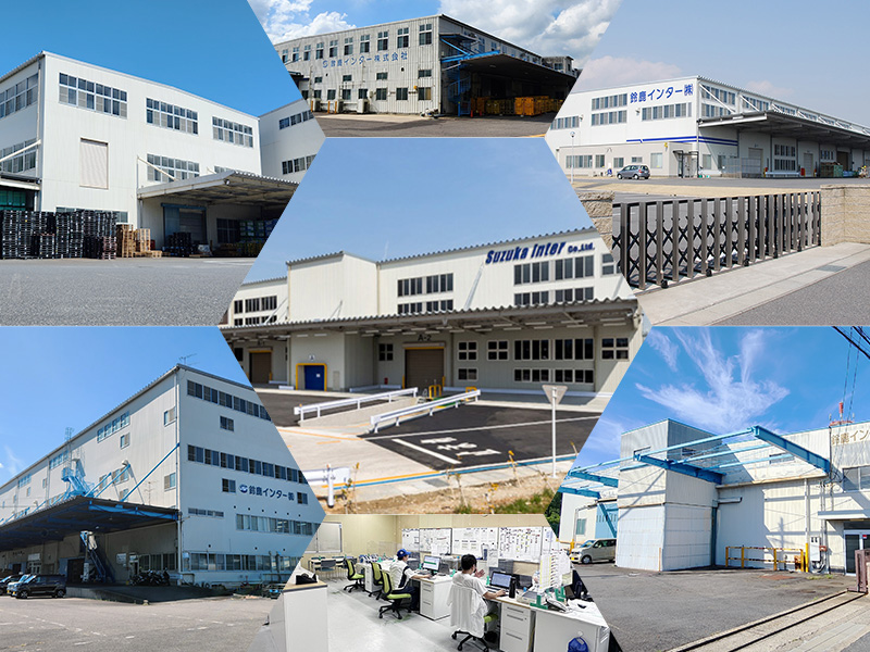 三重県鈴鹿市を中心に、7つの物流拠点と倉庫を保有。総面積9.2万m2で最適な物流サービスを実現しますのイメージ図